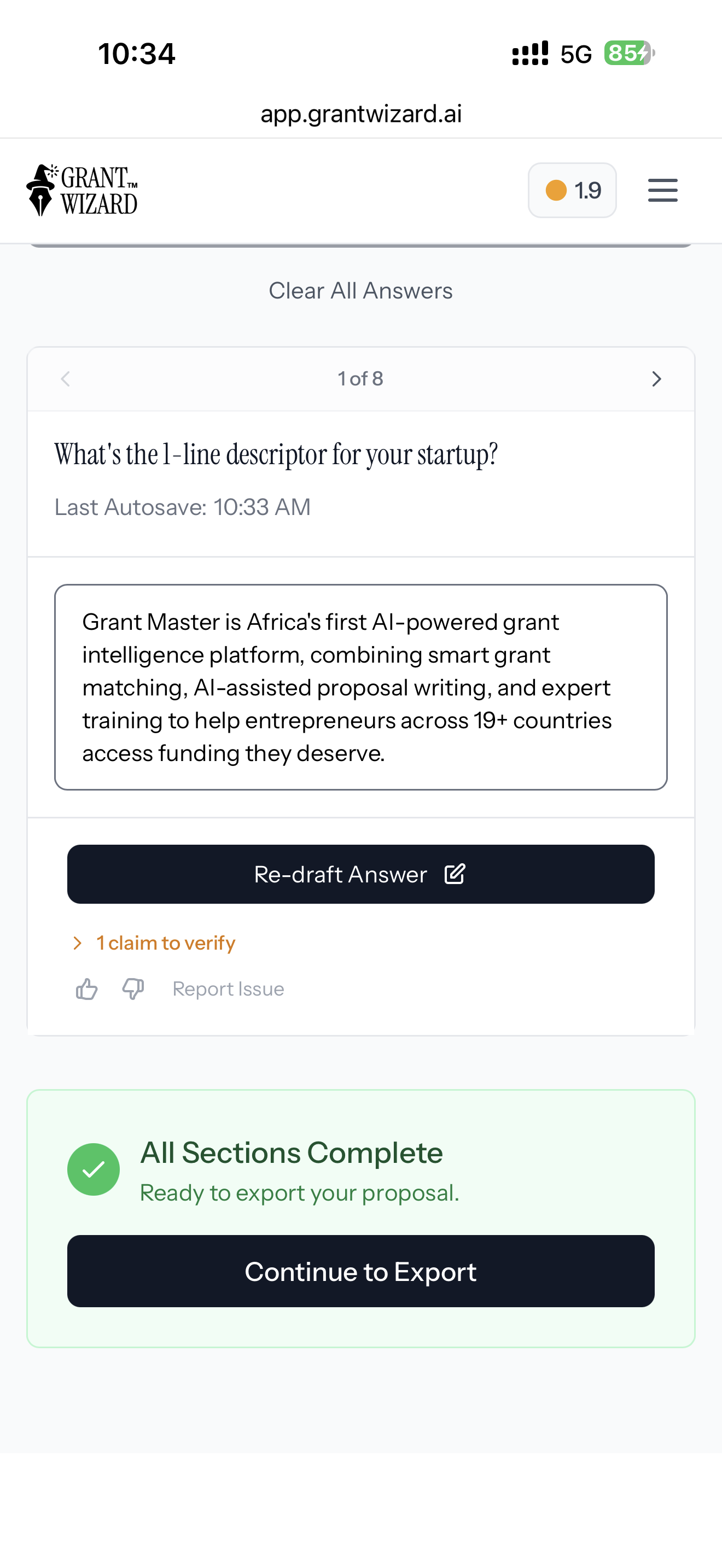 Grant Wizard - Grant Writing Mobile