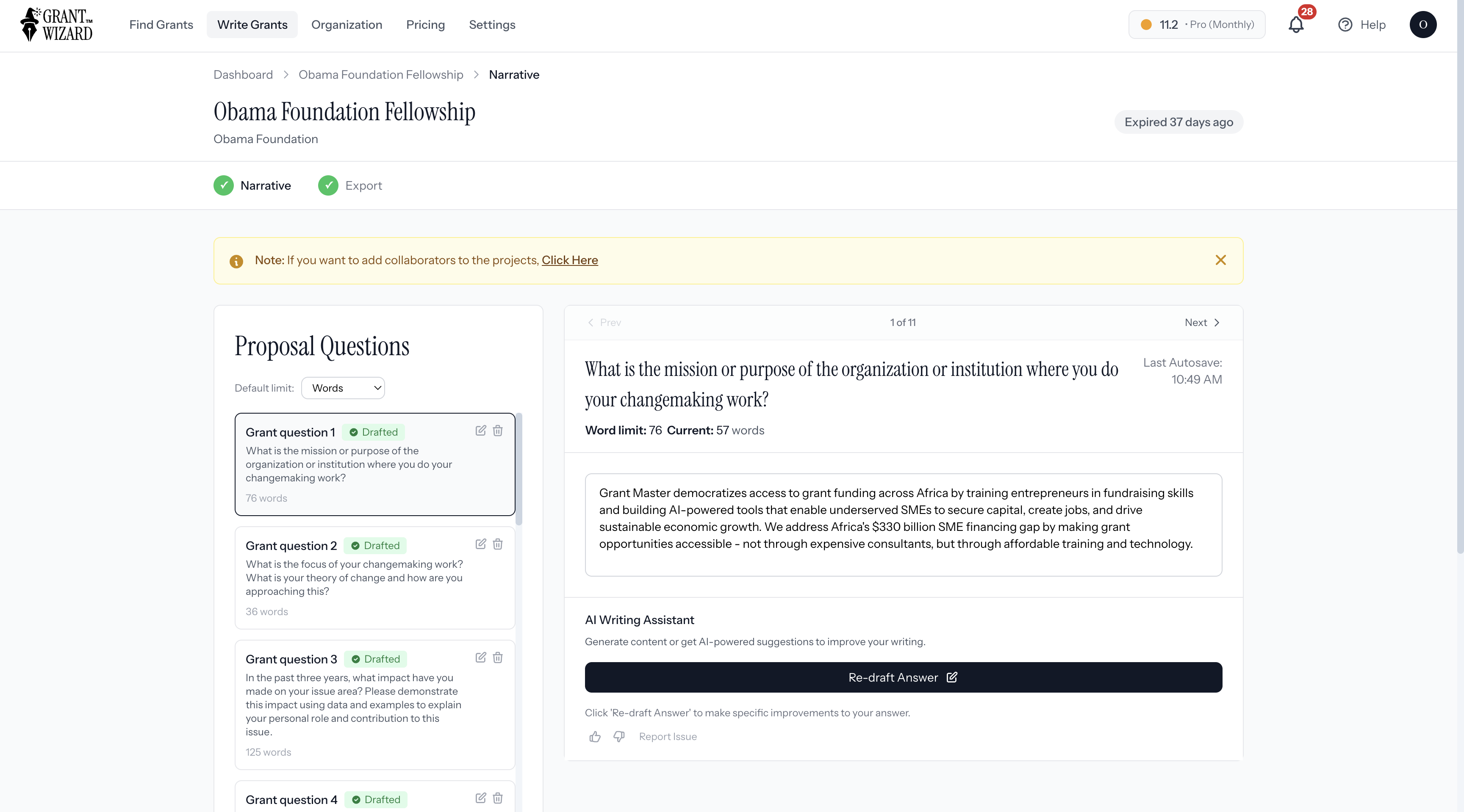 Grant Wizard - Grant Writing
